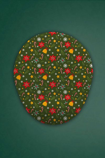 HobiShop Mouse Pad cu suport pentru încheietura mâinii cu tematică de Anul Nou