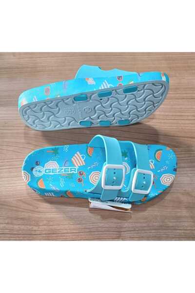 GEZER Papuci de casă și stradă, cu talpă anatomică, antiderapante, din plastic, cu cataramă dublă reglabilă