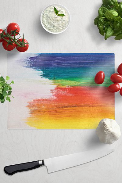 Postifull Cutting Board, Printed on Thick and Unbreakable Glass - Hokusai Artwork Printed - 21*30cm, Chopping Board