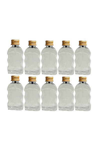 wellLine 200 adet 50ml Çok Amaçlı pet Şişe Sızdırmaz Gold Kapak