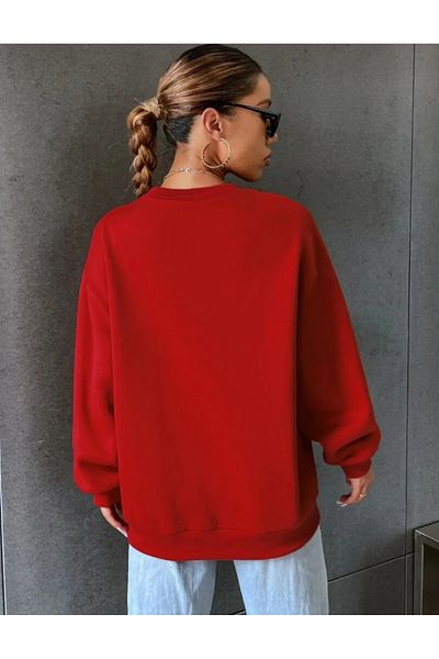 Lumestra Унисекс суитшърт с 3 нишки и щампа California Oversize