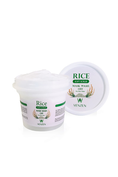Venzen ® Rice Mask Wash Off Soft Scrub - Aydınlatıcı Yüz Bakım Peeling Maske 100g