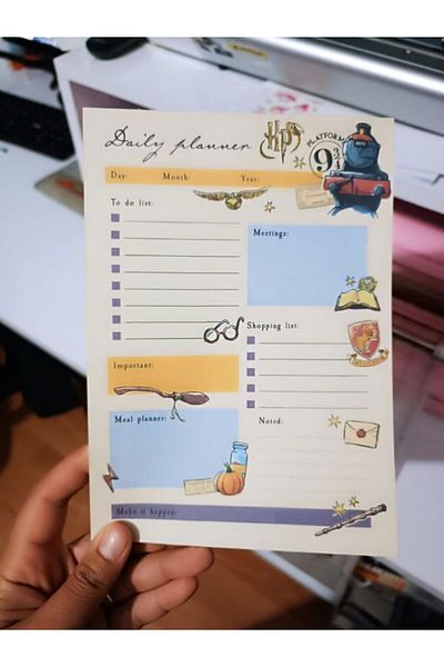 EyER Shoping A5 Checked Copart 40 Sheets Notebook Yellow