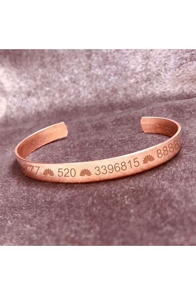 ajda's Pure Copper Bracelet with Number Section