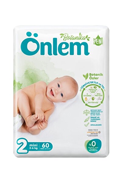 ÖNLEM Botanika Bebek Bezi Mini 3-6 Kg 2 Beden 60 Lı