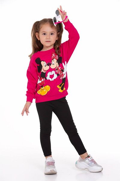 ARBİ kids Girl's miki mouse owersays rostered combed cotton girl's tights set