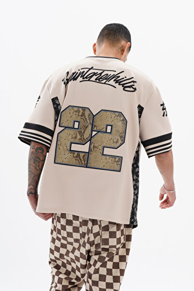 SaintGreyHills Oversize Tokyo Leather Applique Ski Jersey