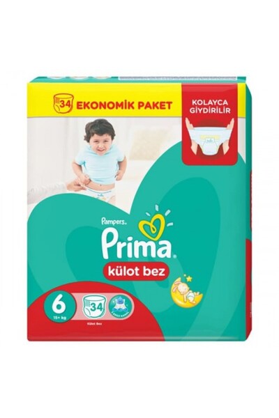 Prima Pants Külot Bebek Bezi 6 Beden 34 Lü