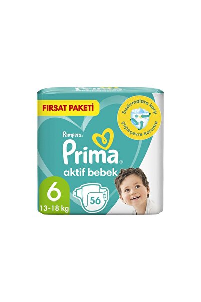 Prima Bebek Bezi Aktif Bebek 6 Beden Ekstra Large Mega Fırsa