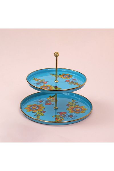Glore Lorena Turquoise Enamel Layer Cookie Holder