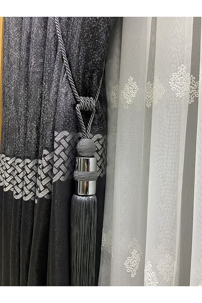 Akcan Anthracite Color Silver Cemre Long Braçol