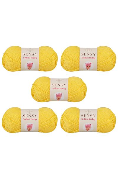 SENSY Softee Baby Hand Knitting Yarn Blanket Yarn Baby Yarn Cardigan Sweater Yarn Vest Yarn Scarf Beanie Booties Yarn