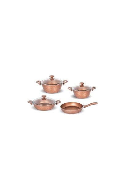FMS Diamond 7 Piece Granite Pot Set Copper Bakelite