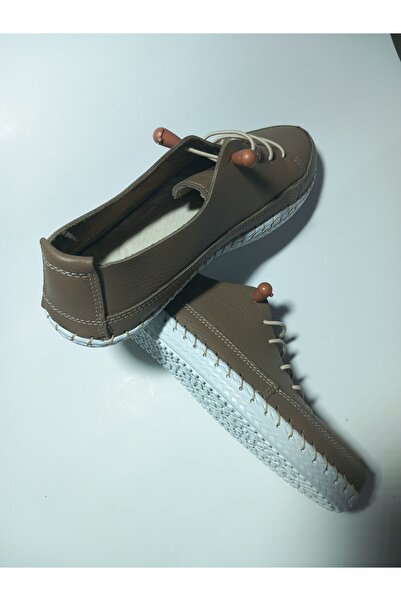 KAPAR Inside and Outside 100% Genuine Leather Rubber Laced Casual Mink Color ...