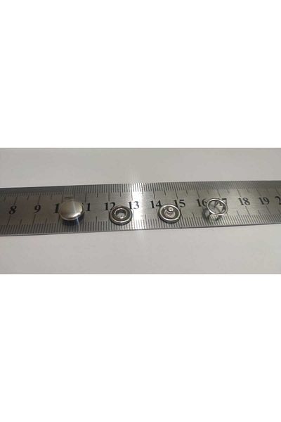 trimist 9.5 mm Clamshell Cuffed Click Snap Set of 4 - Stainless Steel - 200 Sets