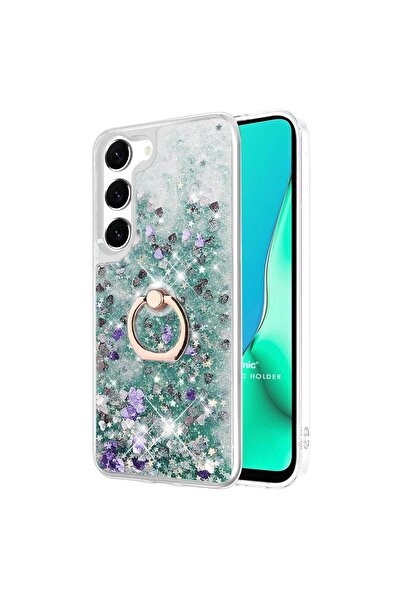Microsonic Samsung Galaxy S23 Plus Kılıf Glitter Liquid Holder Yeşil