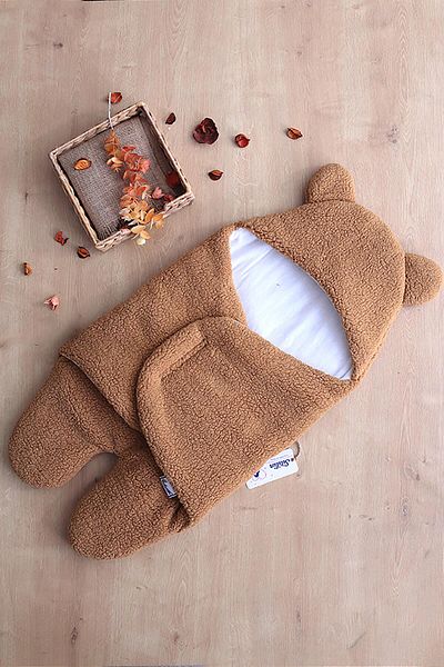 Sitilin Girl Boy Baby Caramel Plush Luxury Baby Carrier Swaddle STL6417