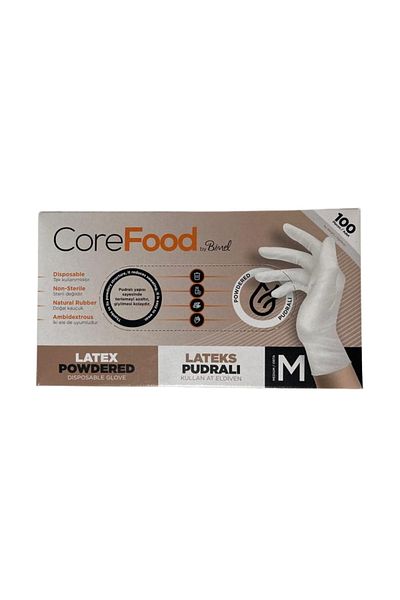 Bimel BIMEL - EXAM Gloves Powdered LATEX MEDIUM 100 PIECES