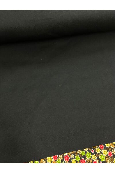 Pazen Απλό μαύρο χρώμα Divitin φανελένιο ύφασμα