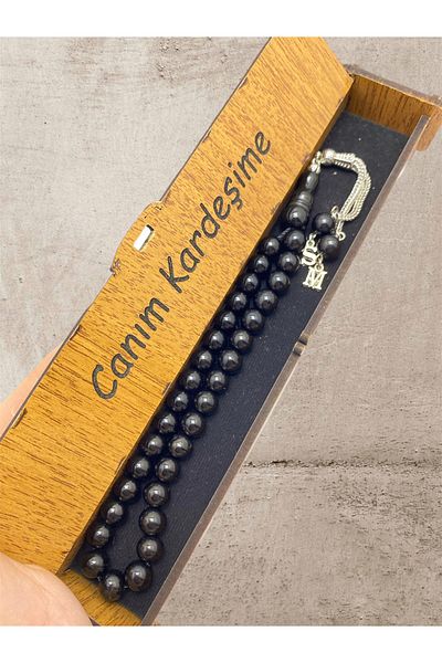 KANUNİ TESBİH Rope Taşı Tesbih cu detaliu de literă scrisă într-o cutie pentru iubitorul meu frate