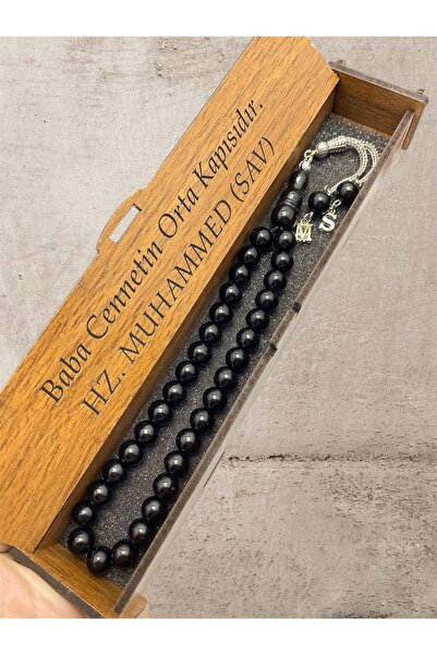 KANUNİ TESBİH Cadou pentru tată Mărgele de rugăciune negre, Mărgele de rugăci...