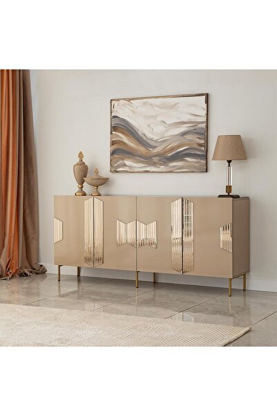 NEOstill - Vienna Konsol / Bronz Ayna & Gold Ayak