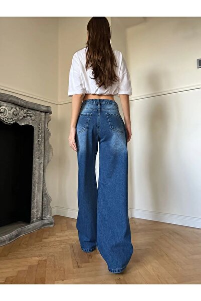 DENİKK Παντελόνι Trend Unisex BAGGY Loose Cut JEAN Palazzo