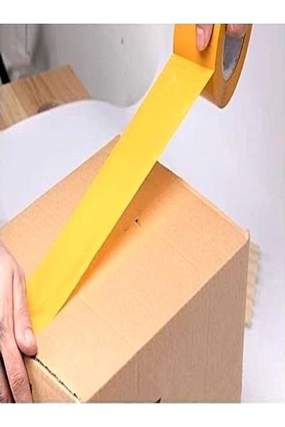 BANT EVİ Yellow Duct Tape 45mmx100m Color Duct Tape Yellow Color Hotmelt Adhesive