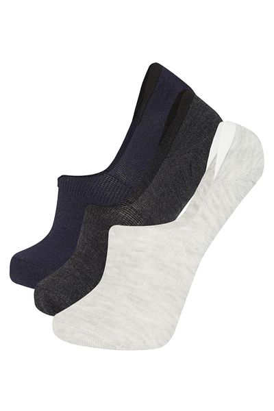 DeFacto Women's 3-Piece Cotton Ballerina Socks