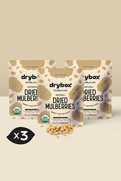 DRYBOX Dried Mulberry 3X42G – Natural Fruit Snack Without Added Sugar