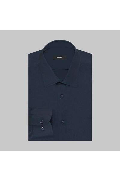 Sarar ΠΙΣΟΥ ΠΟΥΚΑΜΙΣΟ ELVIO SLIM FIT ΣΚΟΥΡΟ ΜΠΛΕ