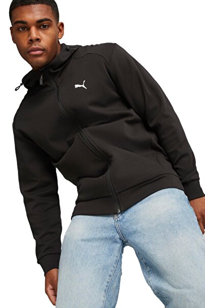 Puma Hanorac cu fermoar Rad/cal Dk pentru bărbați 675889-01 Negru