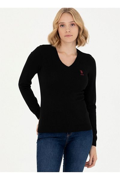 U.S. Polo Assn. G082gl0tk 1629773 Gtd02-bsk23 Pulover pentru femei negru
