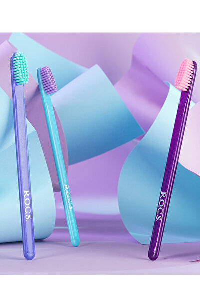 R.O.C.S. Passions Toothbrush Tender-turquoise Handle-pink Bristle