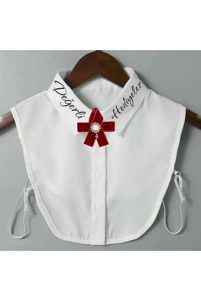 AGH Değerli Hediyeler New Year's Collar Ribbon New Year's Brooch Velvet Brooch Collar Jacket Bag Accessory