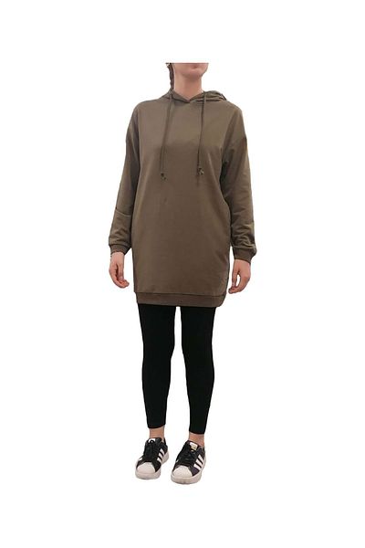 HNS ТУНИКА С КАЧУЧКА MARIQUİTA - КХАКИ - L - ST06912-ХАКИ-L