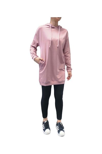 HNS Туника с качулка MARIQUITA - DRIED ROSE - L - ST06912-DRIED ROSE-L