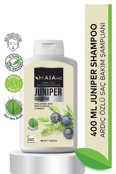 Maia mc 400 Ml Juniper Extract Shampoo - Hyaluronic Acid, Provitamin B5, Vitamin E and Aloe Vera Extract