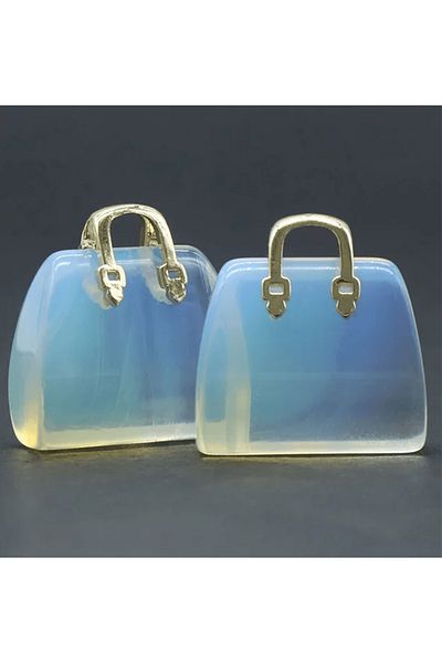 Tesbih Atölyesi Certified Bag Model Opal Stone Necklace (Opalite Stone)