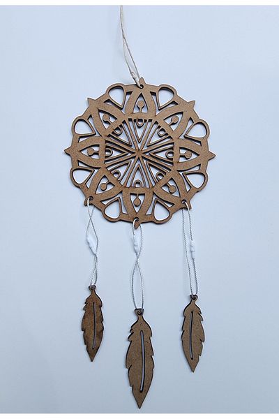 Atölye Öğretmenim Dream Catcher (PAINTABLE DOOR DECORATION, ACTIVITY FOR CHILDREN, ADULTS) diameter 30 cm