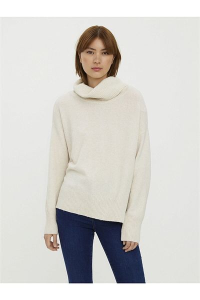 Vero Moda Strickponcho VMDOFFY LS KAPAK YAKA BLUZ GA NOOS