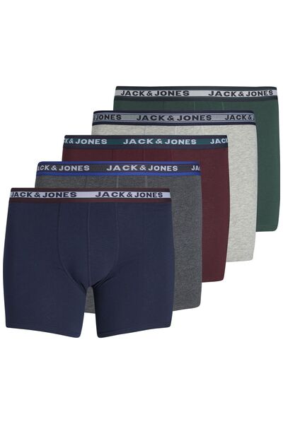 Jack & Jones Plus Boxer Şort Büyük Beden 5'li Paket Boxer Şort