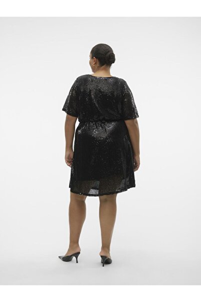 Veromoda Curve Party-Kleid VMCKAJE 2/4 SHORT DRESS JRS CUR