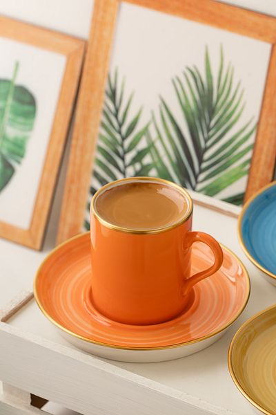 OMS 11109 Mix 12 Piece Turkish Coffee Cup Set