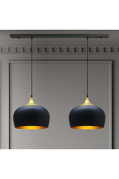 Bamyum 2x Hängelampe E27 Metall Set aus 2-3-4 Pendellampen Hängelampe Pendelleuchte