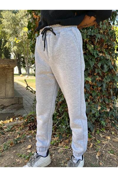 TAİLORS WOMAN Gri Melanj 3 İPLİK ŞARDONLU