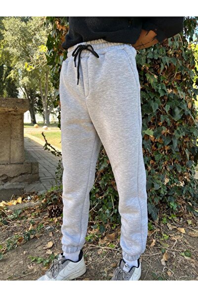 TAİLORS WOMAN Gri Melanj 3 İPLİK ŞARDONLU