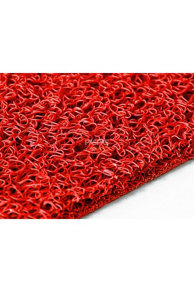 HAFIZOĞLU PLASTİK Red Curly Mat - Anti-Slip Door with Rubber Front
