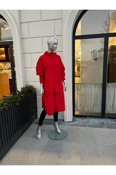 SARE ERKMEN Large size trench coat raincoat