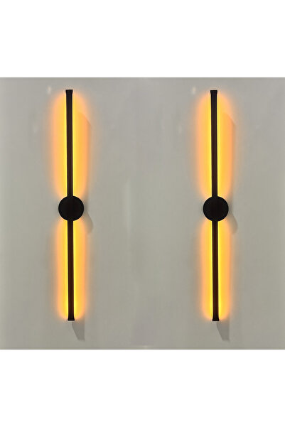gaziantepavize Zümrüt Sultan 70cm Siyah Günışığı Ledli Pilli Aplik - 2 Adet Fiyatıdır - Pil Dahildir
